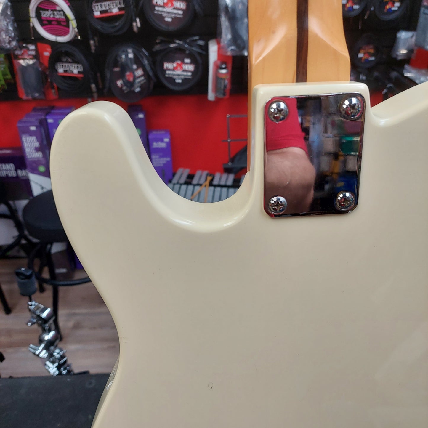 Johnson Tele Style Electric Guitar - Vintage White (USED)