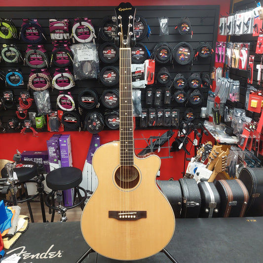 2015 Epiphone PR-4ENA Acoustic/Electric Guitar - Natural Gloss SN# 1505112365