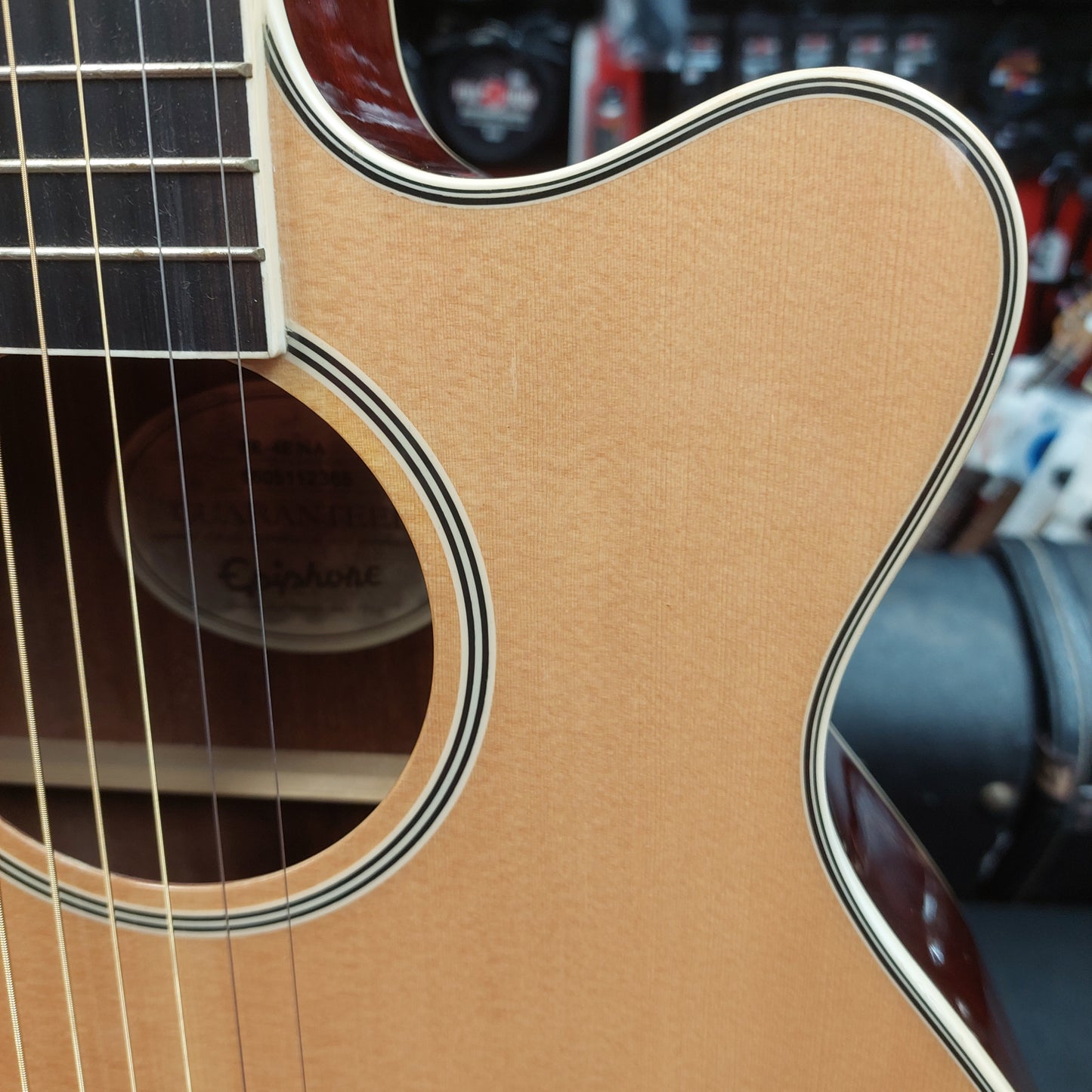 2015 Epiphone PR-4ENA Acoustic/Electric Guitar - Natural Gloss SN# 1505112365