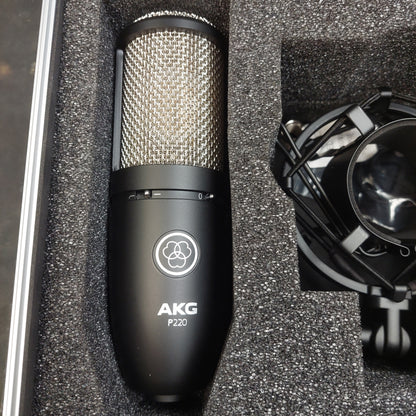 AKG P220 Project Studio Condenser Microphone w/ Shock Mount & AKG Hard Case (USED)
