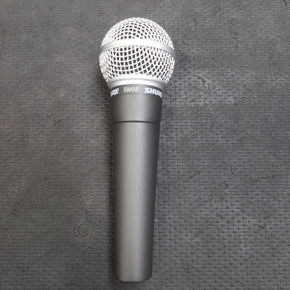 SHURE SM58 Cardioid Dynamic Vocal Microphone w/ Mic Clip, Pouch, & Original Box (USED) SN# 2EC28733729
