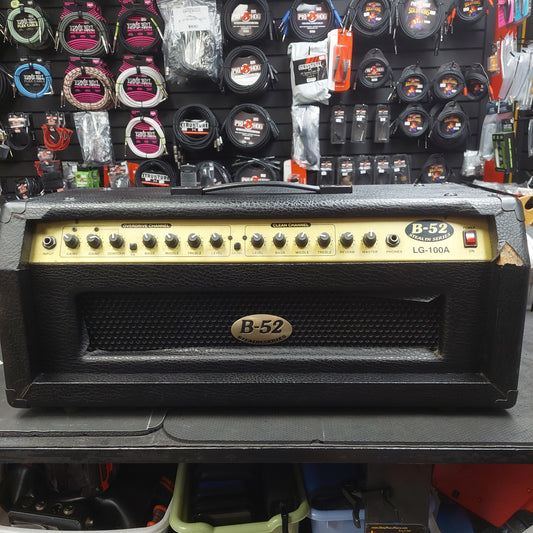 2000's B-52 Stealth Series LG-100A 100-Watt Solid State Guitar Amplifier Head w/ Power Supply (USED) SN# AFL01
