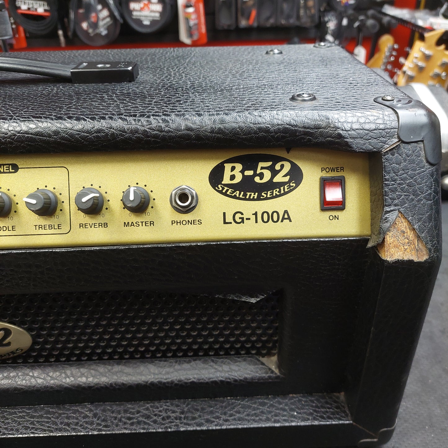 2000's B-52 Stealth Series LG-100A 100-Watt Solid State Guitar Amplifier Head w/ Power Supply (USED) SN# AFL01