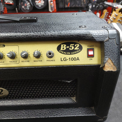 2000's B-52 Stealth Series LG-100A 100-Watt Solid State Guitar Amplifier Head w/ Power Supply (USED) SN# AFL01