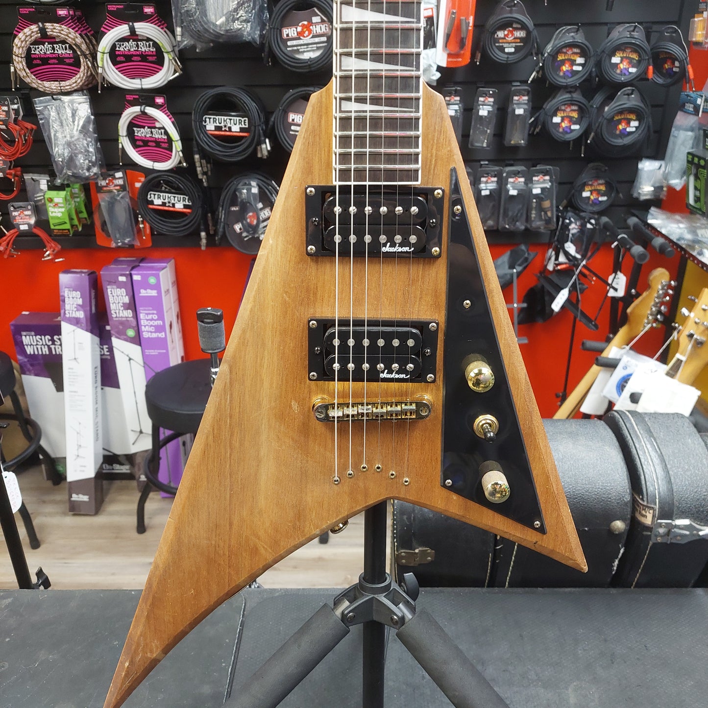 2019 Jackson JS Series Rhoads JS32T FSR Amaranth Fingerboard, Natural Oil  SN# CWJ1940625