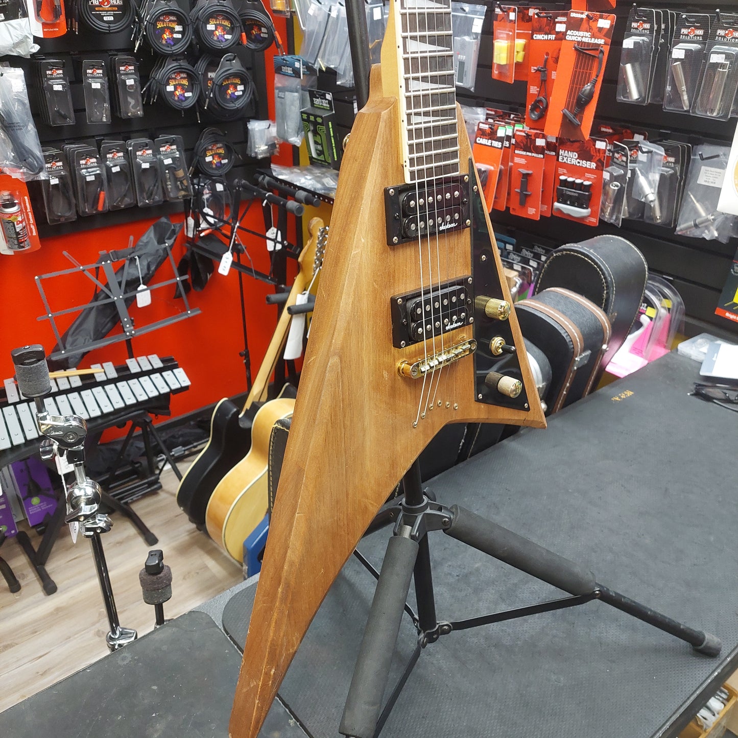 2019 Jackson JS Series Rhoads JS32T FSR Amaranth Fingerboard, Natural Oil  SN# CWJ1940625