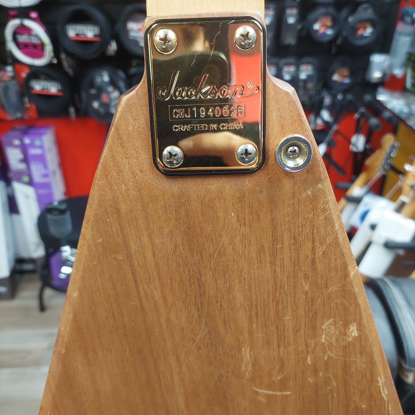 2019 Jackson JS Series Rhoads JS32T FSR Amaranth Fingerboard, Natural Oil  SN# CWJ1940625