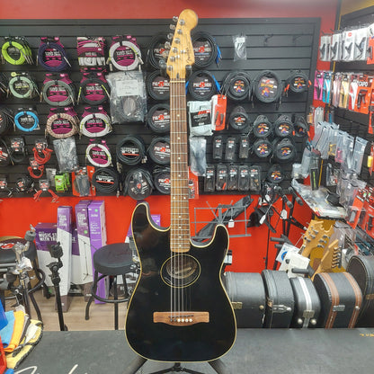 2008 Fender Stratacoustic Electric Acoustic Guitar - Black Gloss SN# 08060471 "Sold As Is" (Has High Action Truss Rod Is Maxed out)