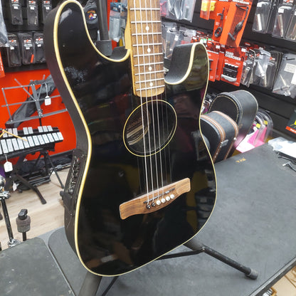 2008 Fender Stratacoustic Electric Acoustic Guitar - Black Gloss SN# 08060471 "Sold As Is" (Has High Action Truss Rod Is Maxed out)