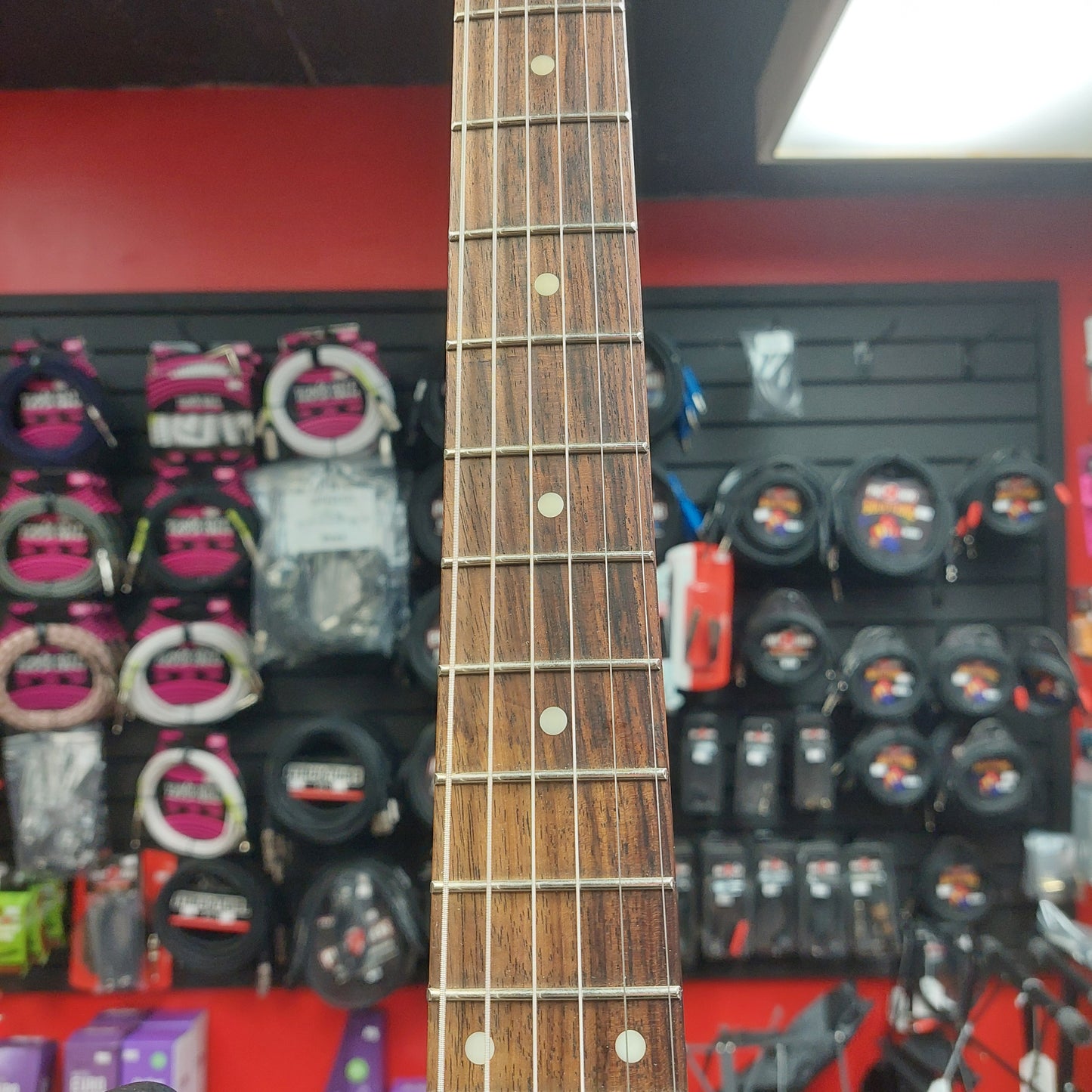 2008 Fender Stratacoustic Electric Acoustic Guitar - Black Gloss SN# 08060471 "Sold As Is" (Has High Action Truss Rod Is Maxed out)