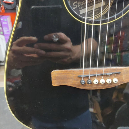 2008 Fender Stratacoustic Electric Acoustic Guitar - Black Gloss SN# 08060471 "Sold As Is" (Has High Action Truss Rod Is Maxed out)
