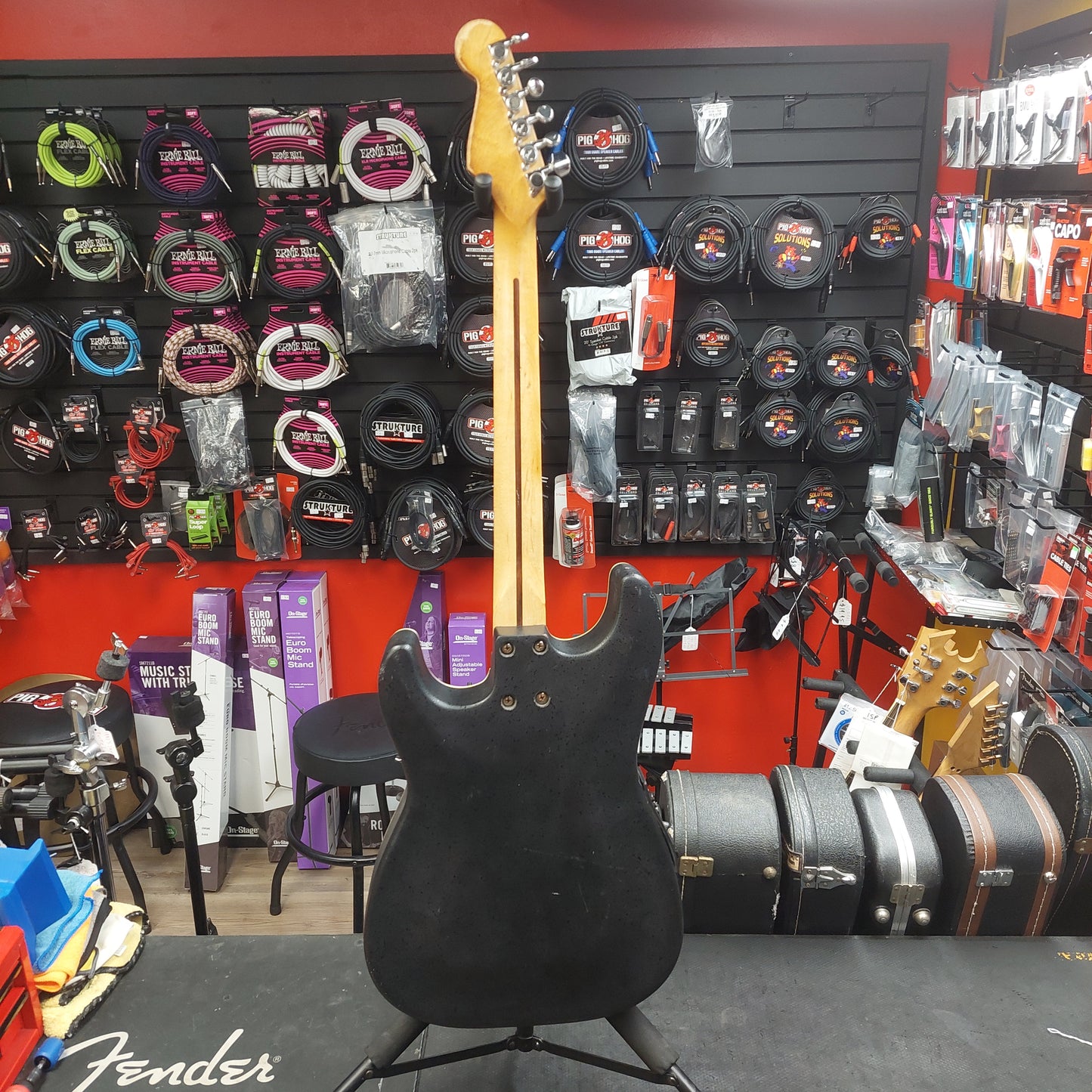 2008 Fender Stratacoustic Electric Acoustic Guitar - Black Gloss SN# 08060471 "Sold As Is" (Has High Action Truss Rod Is Maxed out)