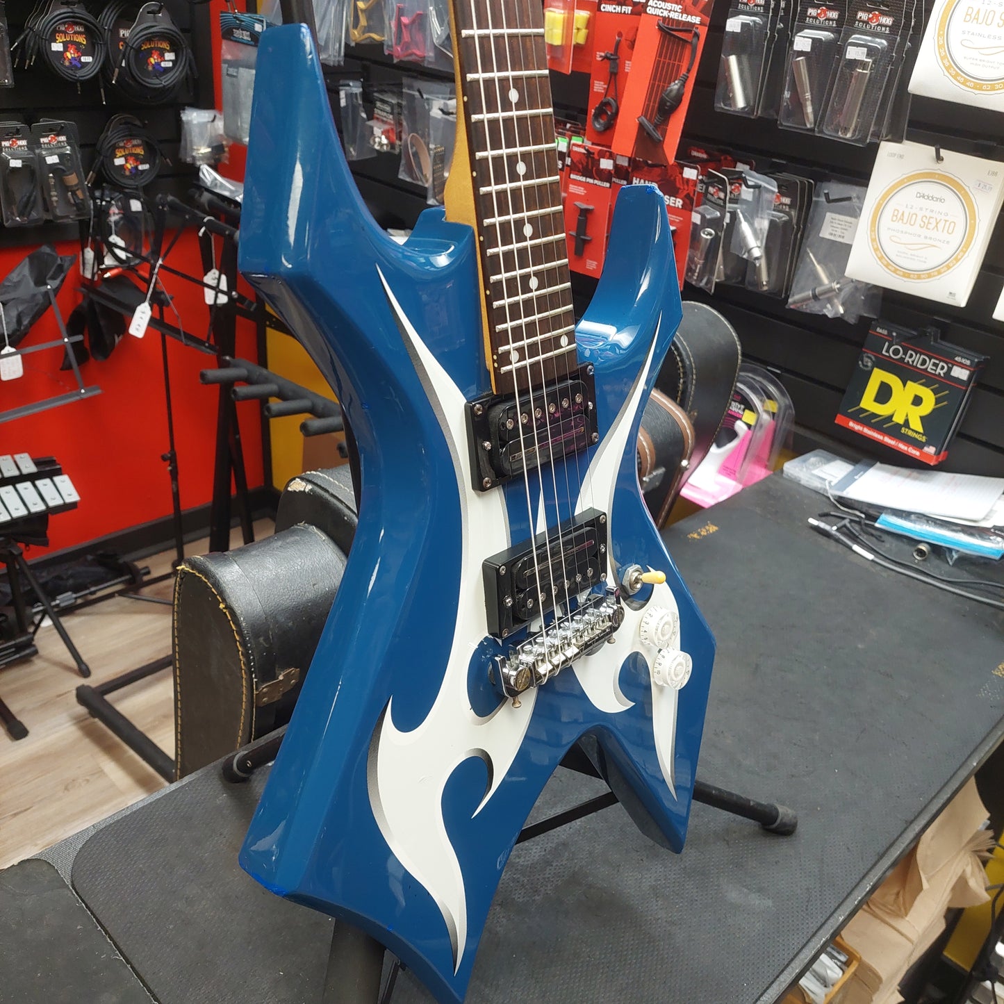 2000's B.C. RICH WARLOCK BRONZE SERIES ELECTRIC GUITAR - BLUE GLOSS SN# 32421290