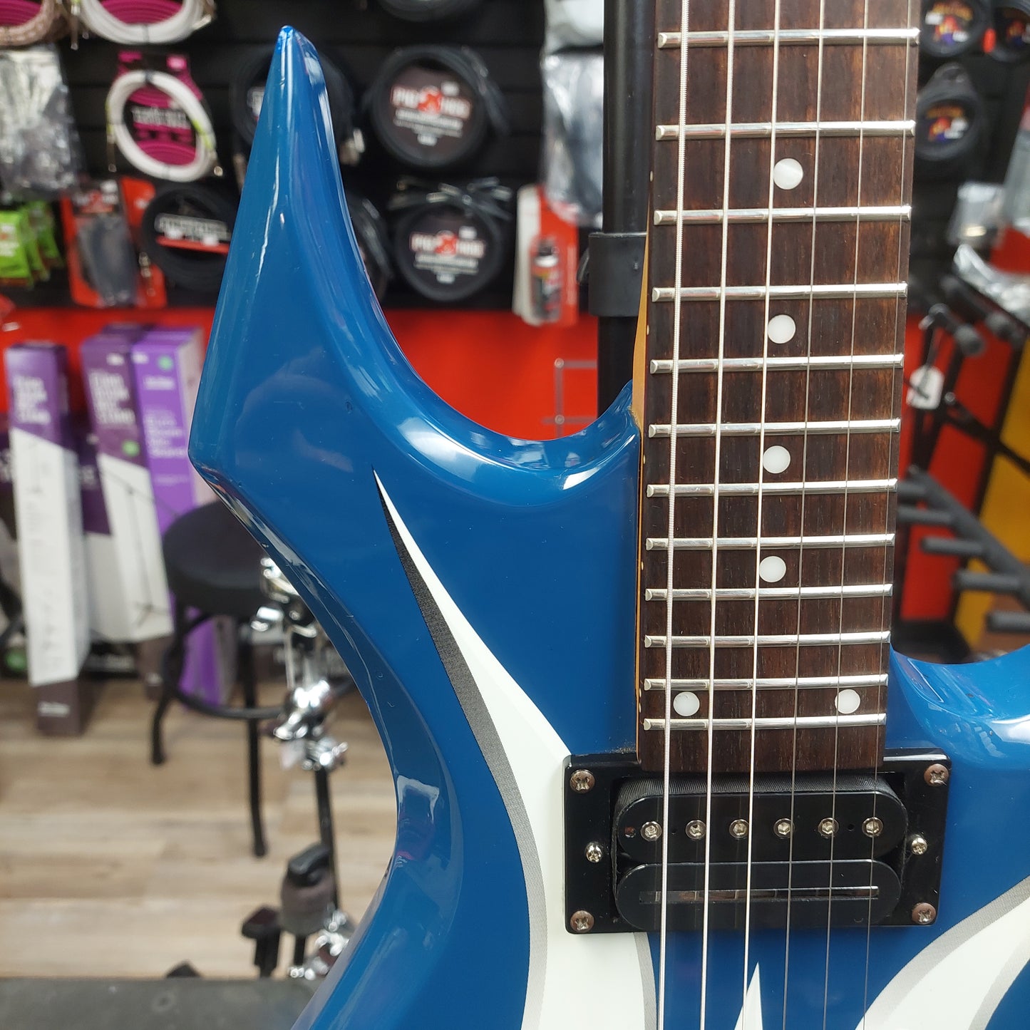 2000's B.C. RICH WARLOCK BRONZE SERIES ELECTRIC GUITAR - BLUE GLOSS SN# 32421290