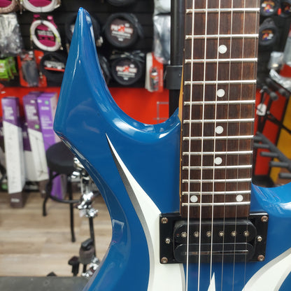 2000's B.C. RICH WARLOCK BRONZE SERIES ELECTRIC GUITAR - BLUE GLOSS SN# 32421290