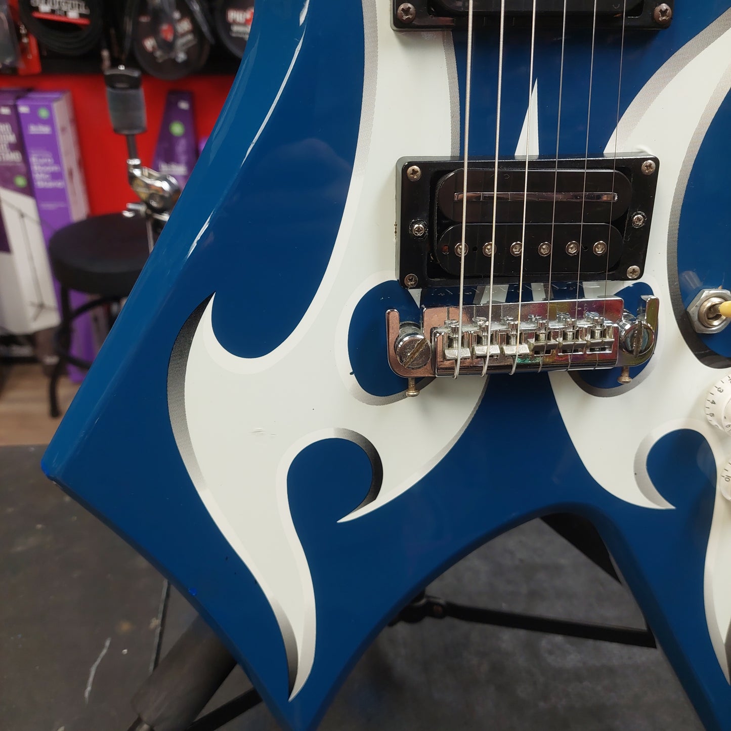 2000's B.C. RICH WARLOCK BRONZE SERIES ELECTRIC GUITAR - BLUE GLOSS SN# 32421290