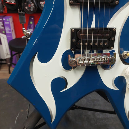 2000's B.C. RICH WARLOCK BRONZE SERIES ELECTRIC GUITAR - BLUE GLOSS SN# 32421290
