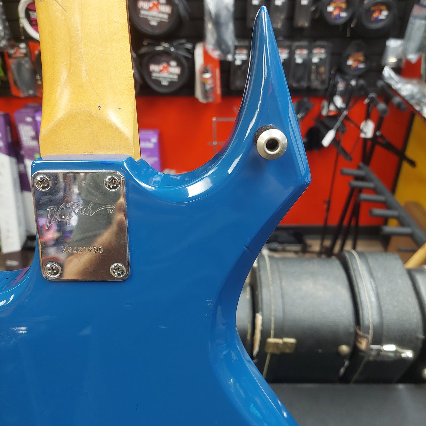 2000's B.C. RICH WARLOCK BRONZE SERIES ELECTRIC GUITAR - BLUE GLOSS SN# 32421290