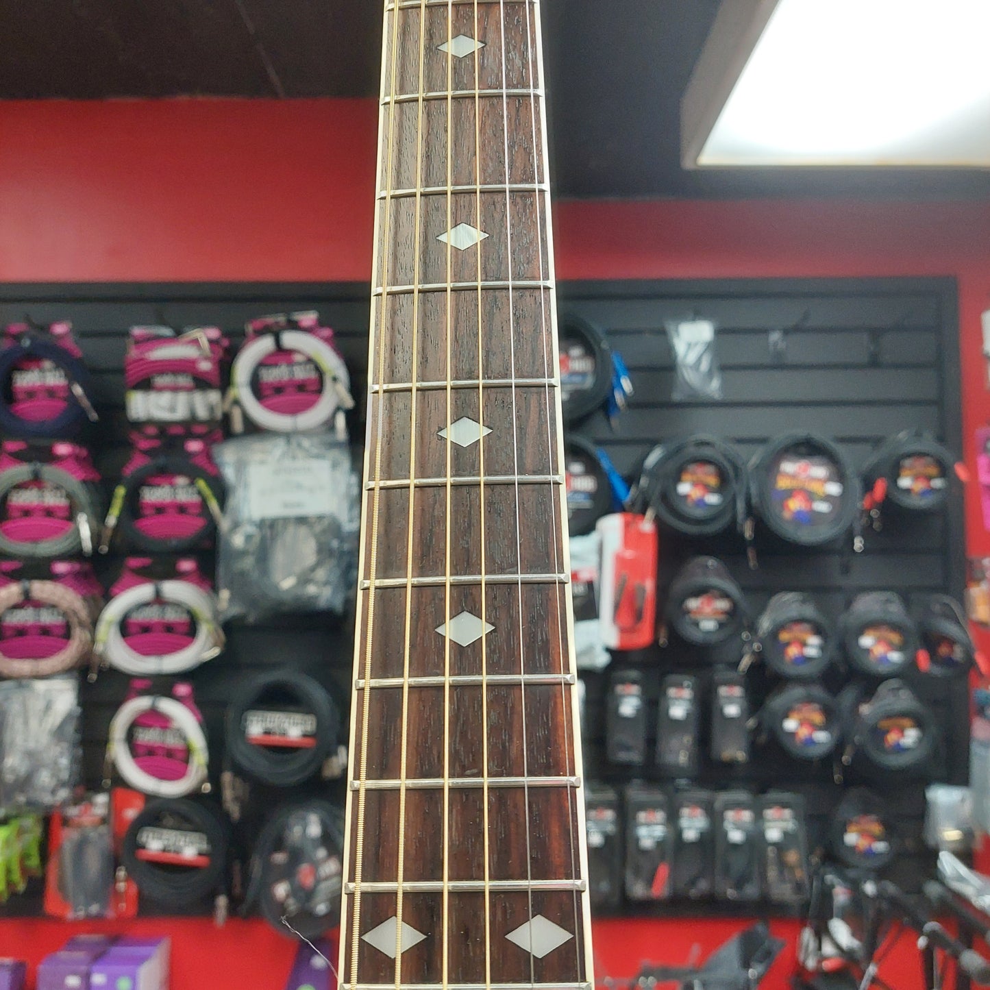 1990's Applause by Ovation AE700 Acoustic/Electric Guitar - Black Gloss w/ Hard Case "Made In Korea" SN# 8048858 "Sold As Is" Bridge Slightly Lifting & Neck Is Cracked