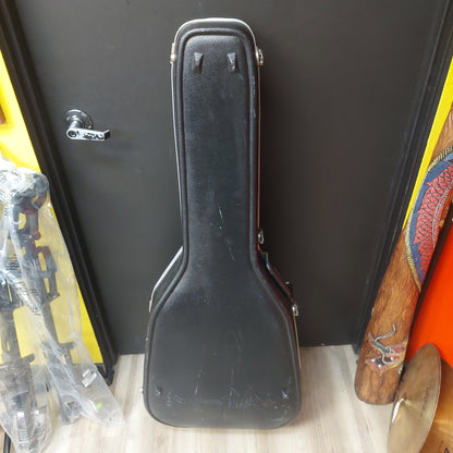 1990's Applause by Ovation AE700 Acoustic/Electric Guitar - Black Gloss w/ Hard Case "Made In Korea" SN# 8048858 "Sold As Is" Bridge Slightly Lifting & Neck Is Cracked