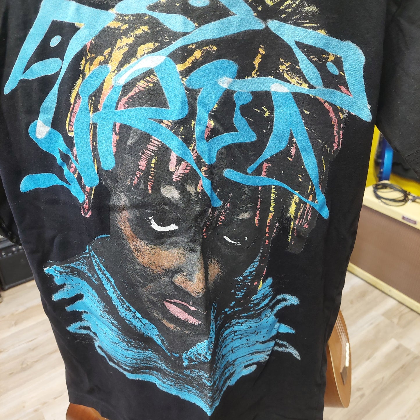 999 Club Juice Wrld Graphic Portrait T-Shirt - Medium - Black (USED)