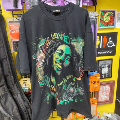 Bob Marley "One Love!, One Heart, Let's Get Together Graphic T-Shirt - 3XL - Black (USED)