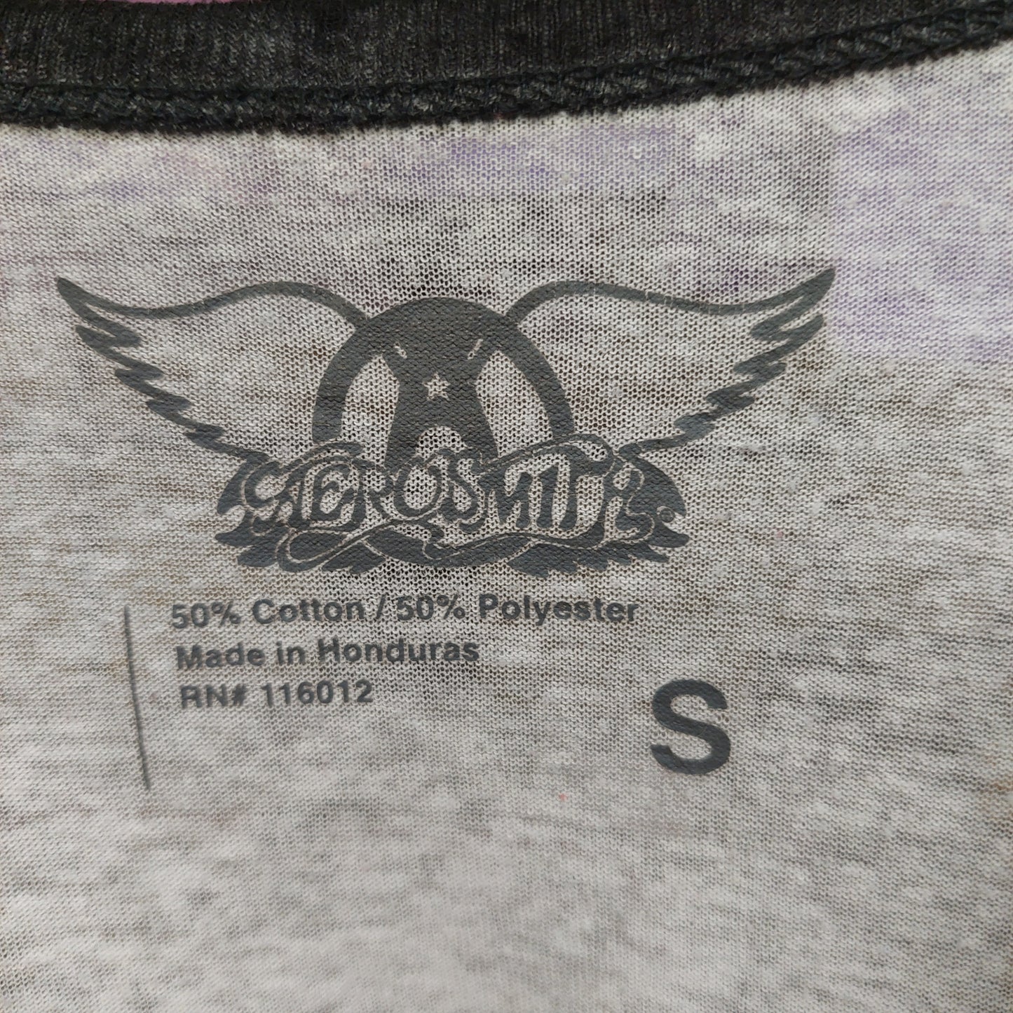 Aerosmith "Rock In A Hard Place" Women's Graphic Ringer Tee - Small - White (USED)