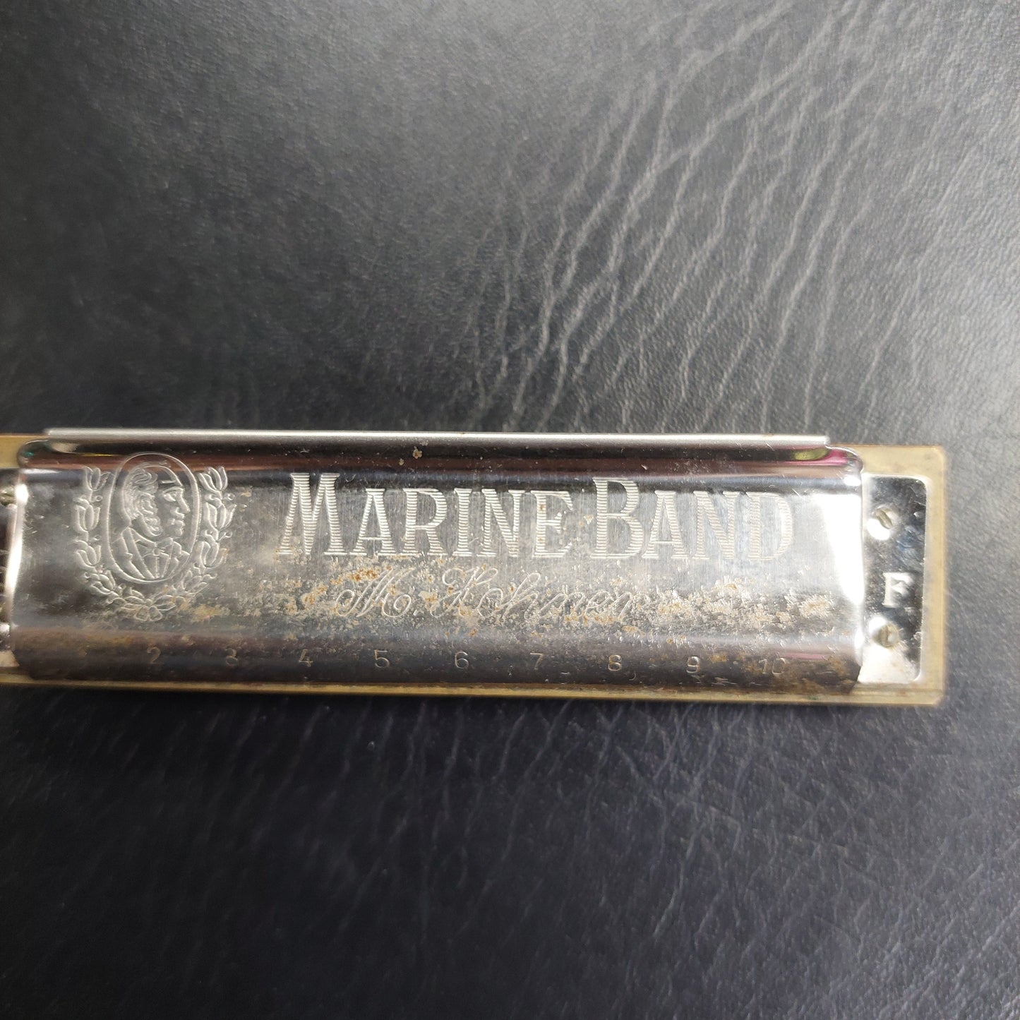 Vintage Marine Band Harmonica M. Hohner No. 1896  Germany - A440 Key C (USED)