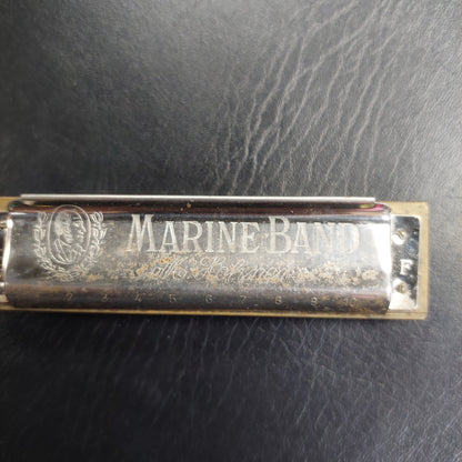 Vintage Marine Band Harmonica M. Hohner No. 1896  Germany - A440 Key C (USED)