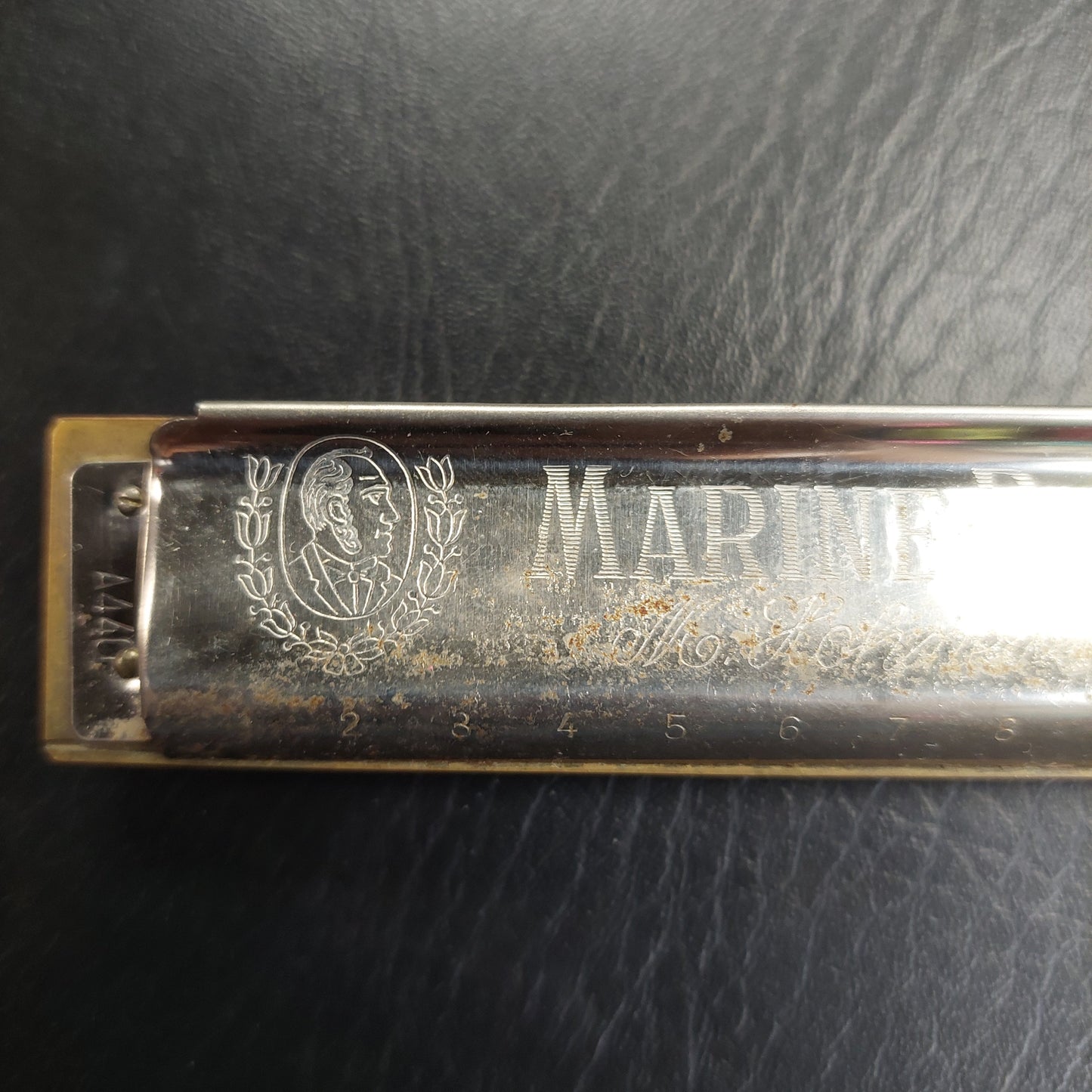 Vintage Marine Band Harmonica M. Hohner No. 1896  Germany - A440 Key C (USED)