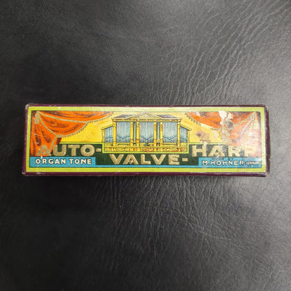 M. Hohner Auto Valve Harp Key of C No.105 Vintage German Harmonica w/ Box