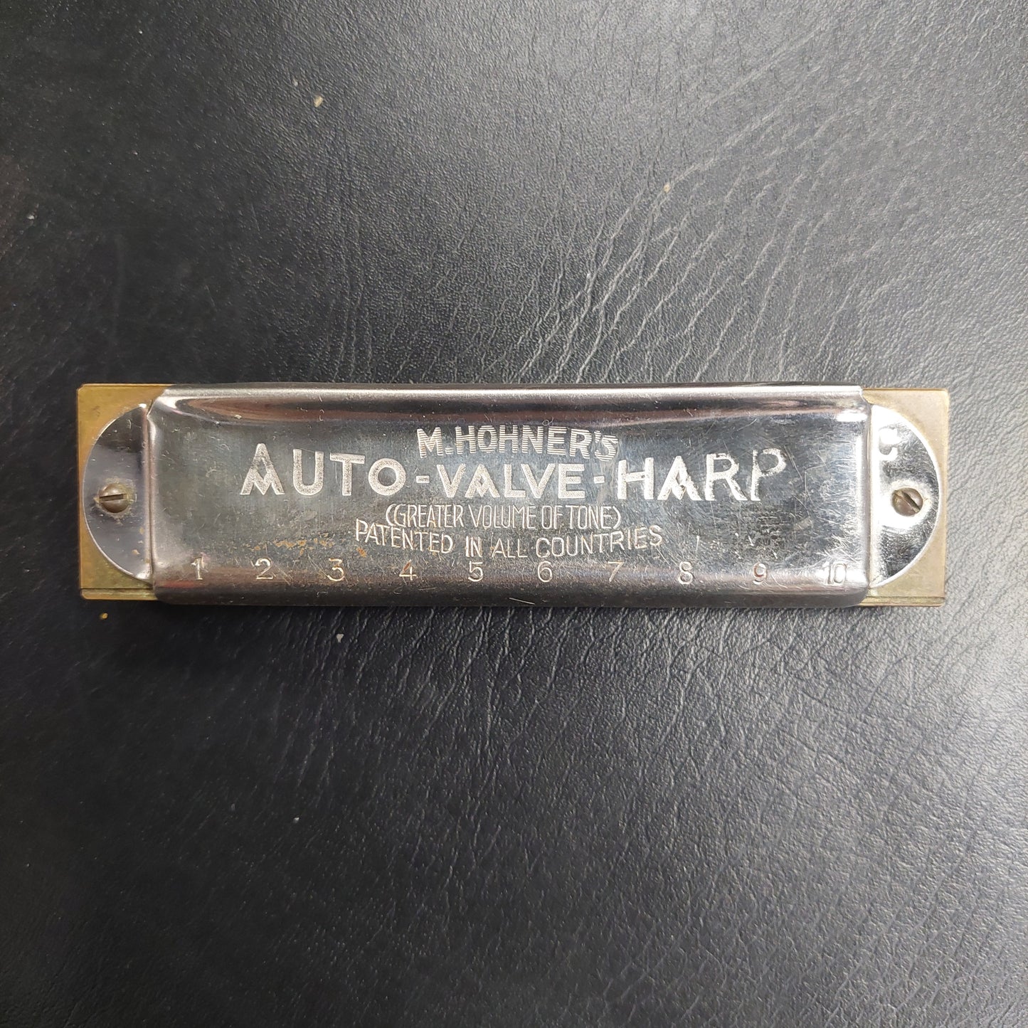 M. Hohner Auto Valve Harp Key of C No.105 Vintage German Harmonica w/ Box