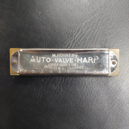 M. Hohner Auto Valve Harp Key of C No.105 Vintage German Harmonica w/ Box