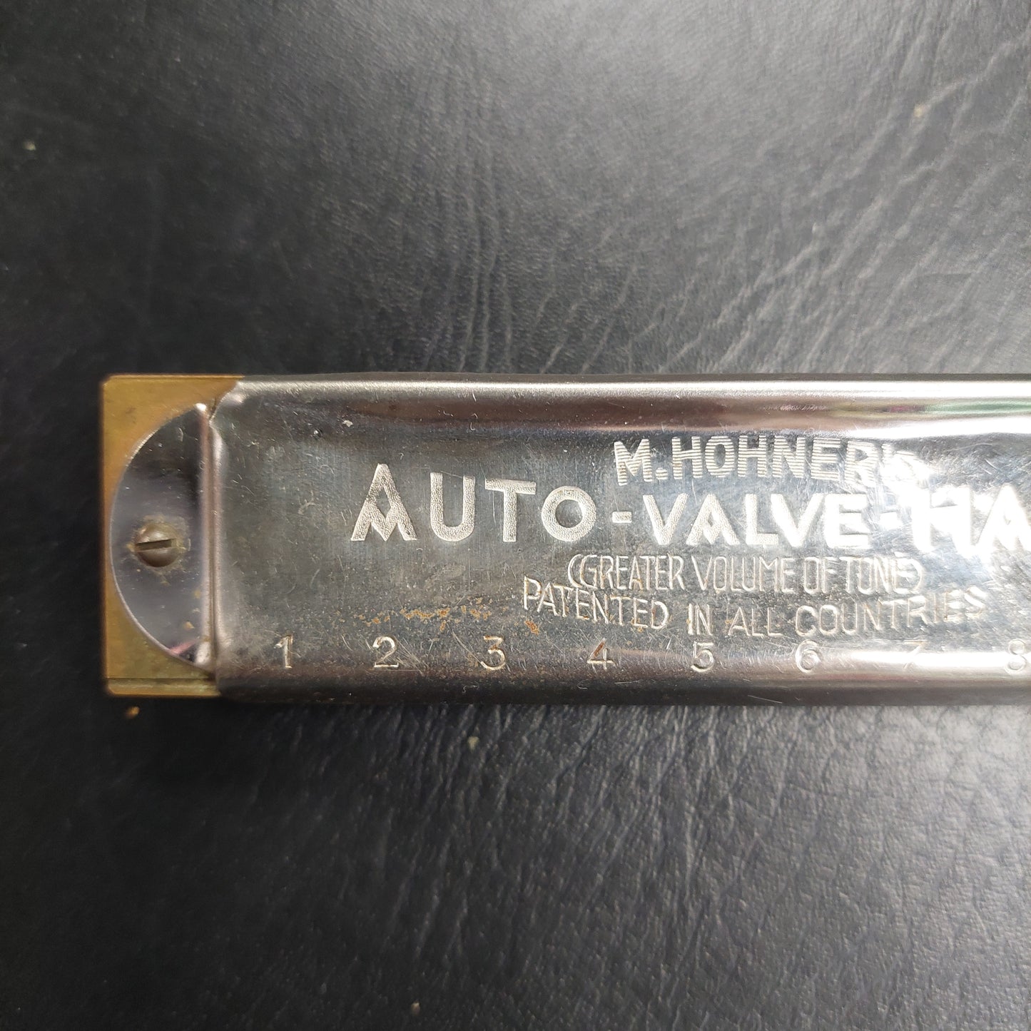 M. Hohner Auto Valve Harp Key of C No.105 Vintage German Harmonica w/ Box