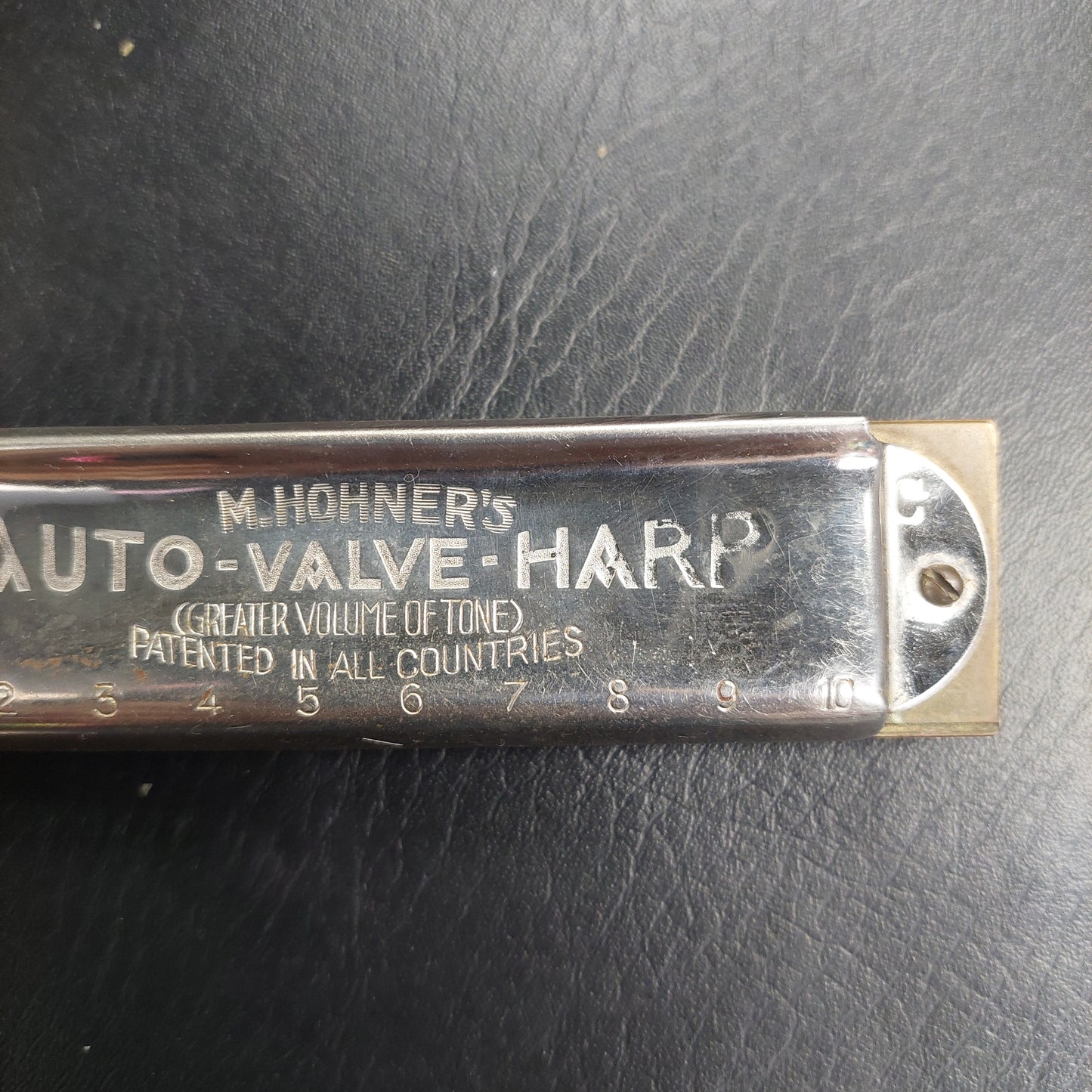 M. Hohner Auto Valve Harp Key of C No.105 Vintage German Harmonica w/ Box