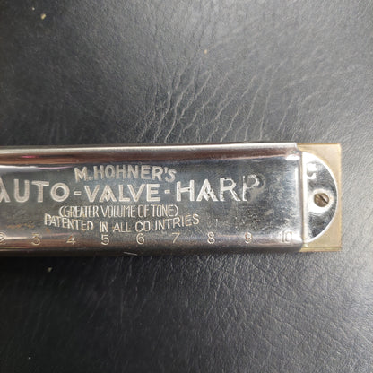 M. Hohner Auto Valve Harp Key of C No.105 Vintage German Harmonica w/ Box