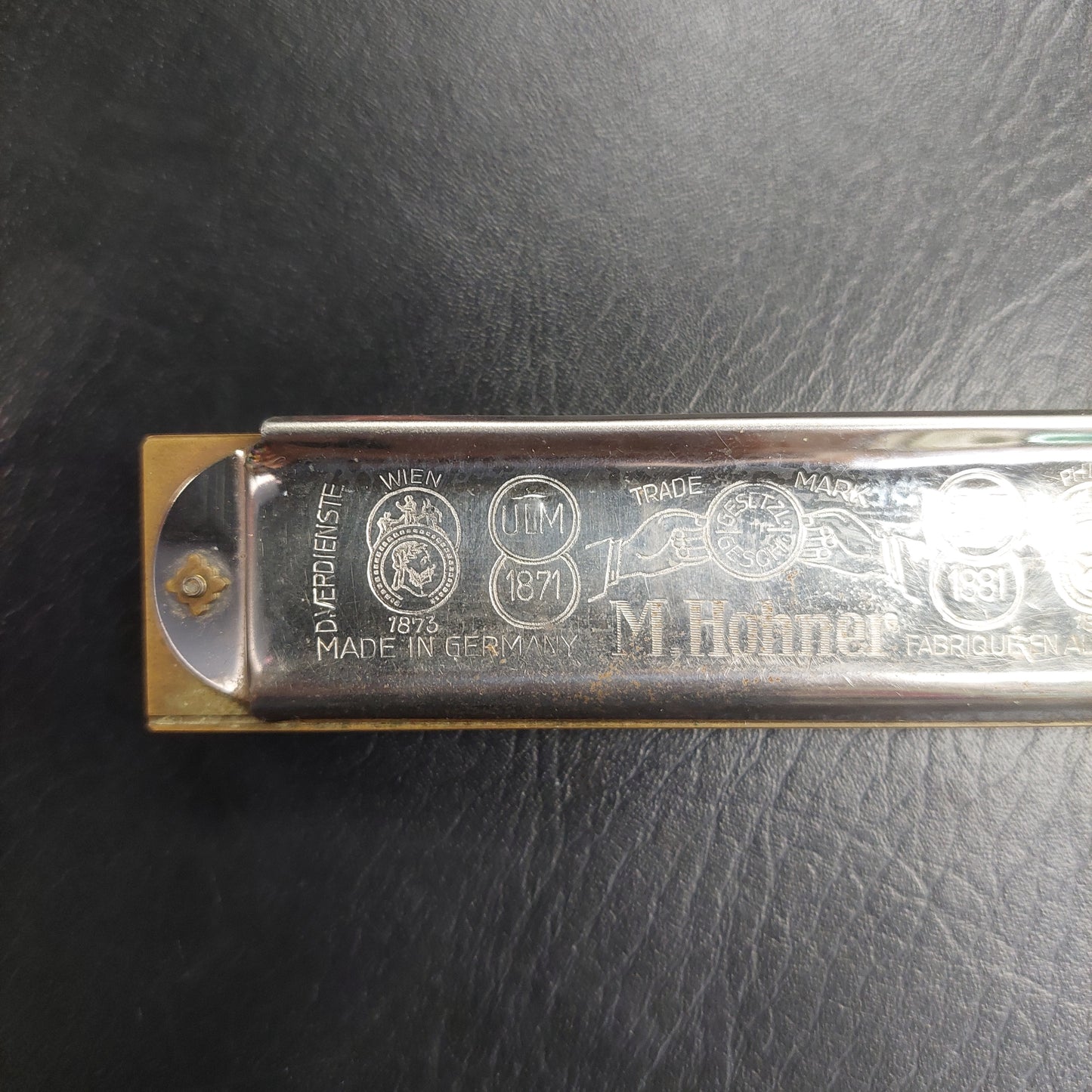 M. Hohner Auto Valve Harp Key of C No.105 Vintage German Harmonica w/ Box
