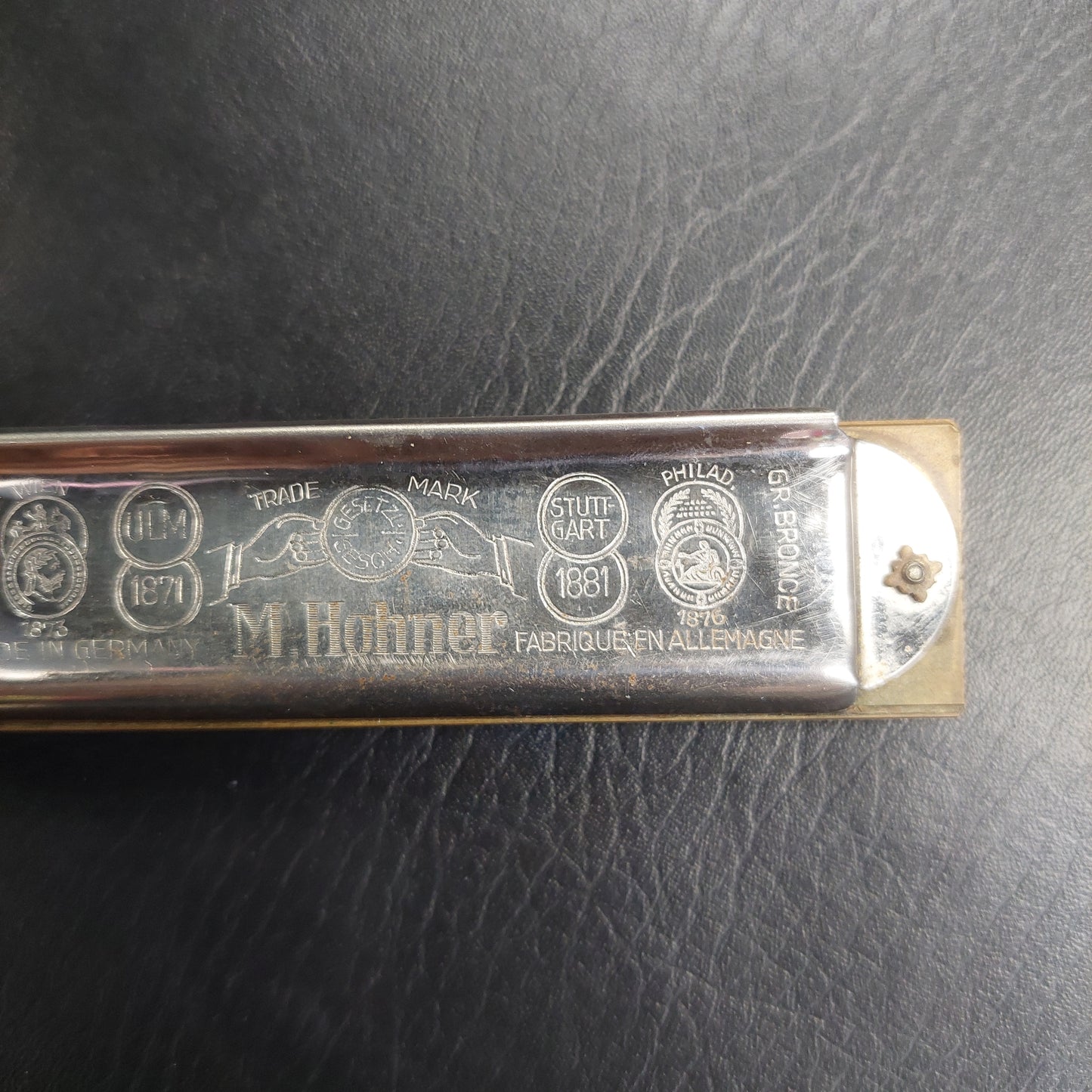 M. Hohner Auto Valve Harp Key of C No.105 Vintage German Harmonica w/ Box
