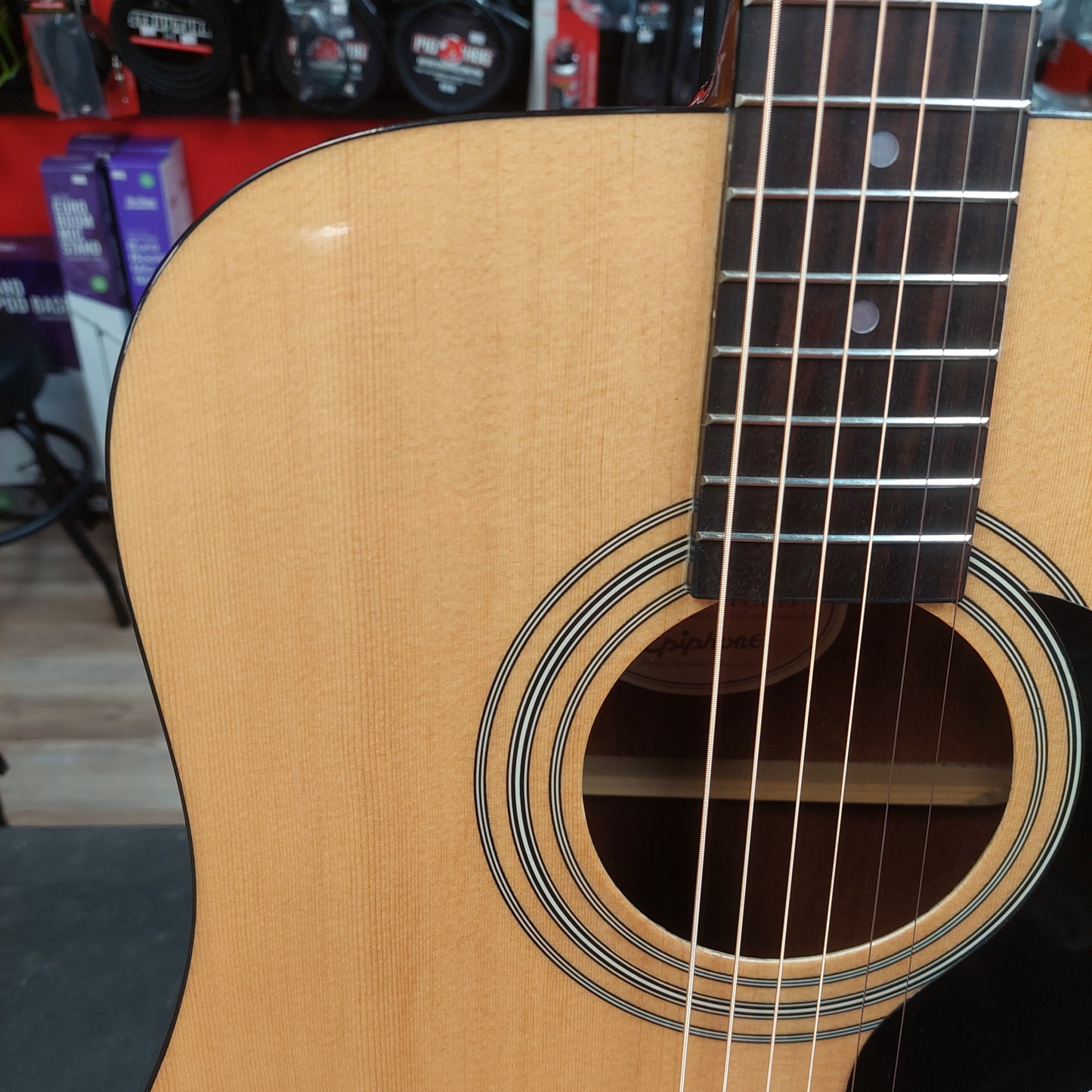 2014 EPIPHONE PR-150 NA Acoustic Guitar - Natural SN# 1405112947