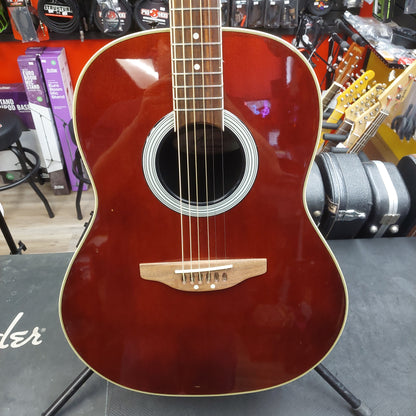 2000 Applause by Ovation AE21 Summit Series Acoustic/Electric Guitar - Transparent Red w/ Hard Case SN# 1116034 "Made In Korea"