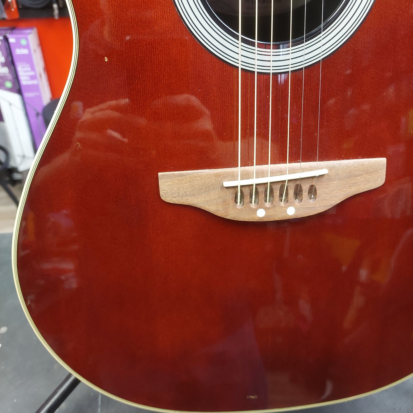 2000 Applause by Ovation AE21 Summit Series Acoustic/Electric Guitar - Transparent Red w/ Hard Case SN# 1116034 "Made In Korea"