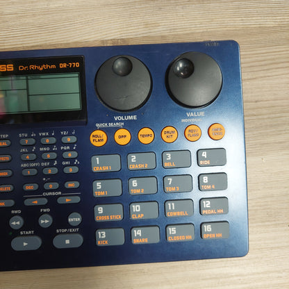 Boss DR-770 Dr. Rhythm Drum Machine w/ Power Supply (USED) SN# 23403 "Made In Japan"