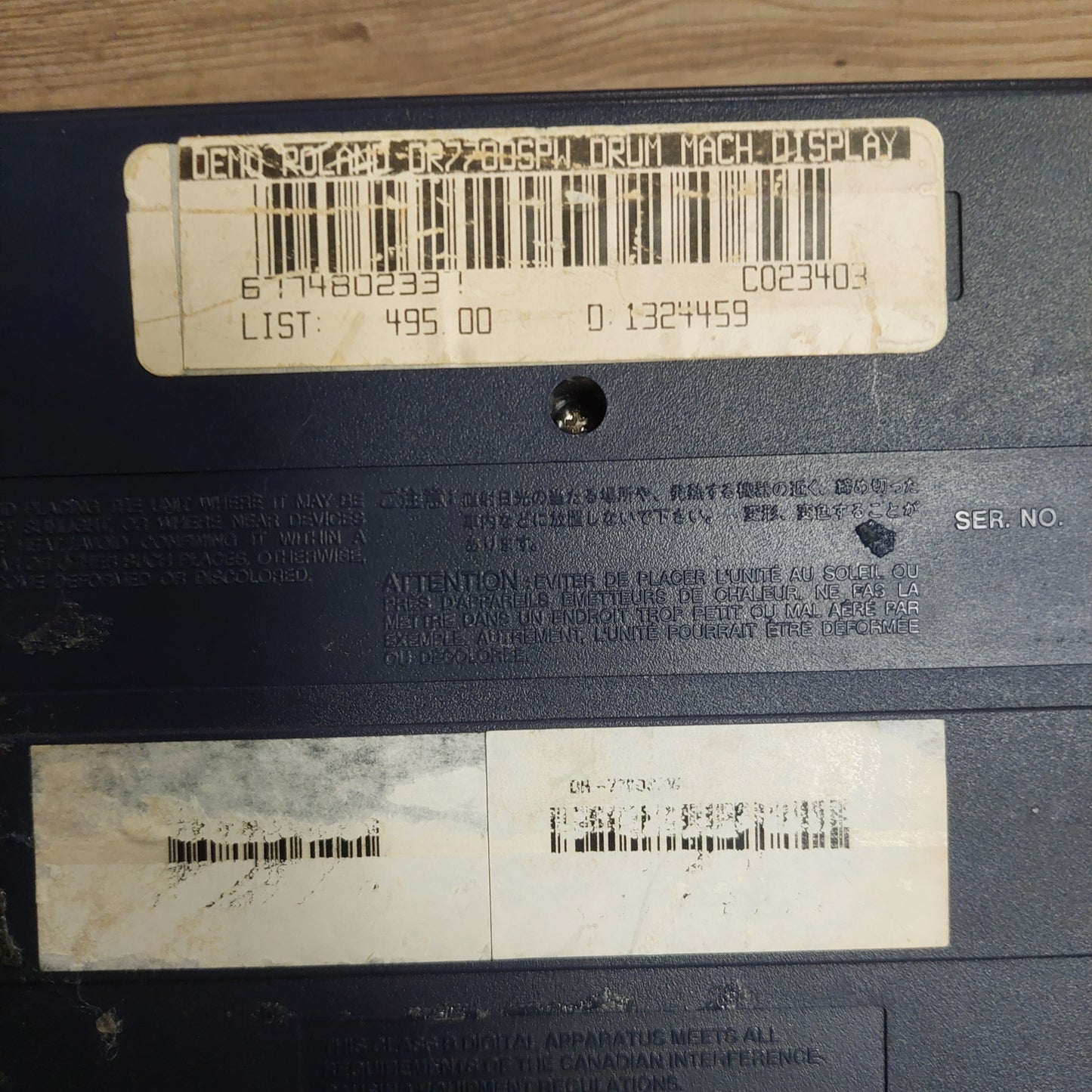 Boss DR-770 Dr. Rhythm Drum Machine w/ Power Supply (USED) SN# 23403 "Made In Japan"