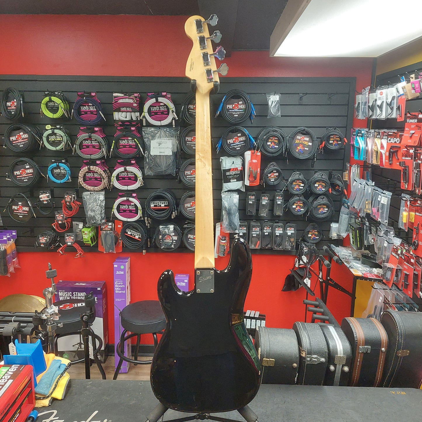 2000 Squier Affinity Precision Bass Rosewood Fingerboard - Black "Sold As Is" Has slightly Warped Neck