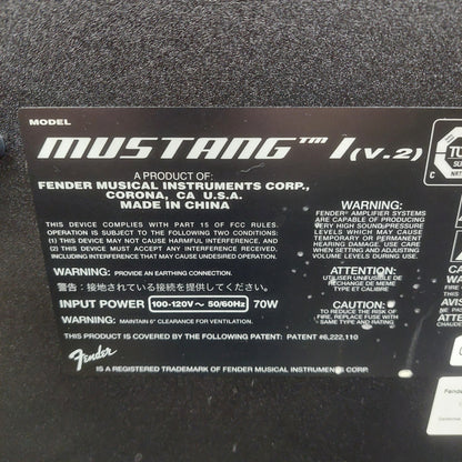 2014 Fender Mustang 1 (V.2) 20 Watt 120V 1x8" Modeling Guitar Combo Amplifier SN# CGPB14010701