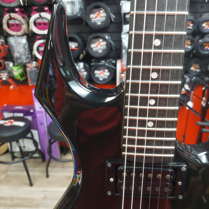 2022 B.C Rich Warlock N.J. Series Electric Guitar - Black "Netflix Stranger Things Collab" w/ B.C. Rich Guitars USA Gig Bag SN# H22060084 "Missing Back Plate" (Hellfire Club #0310 Of 2000)