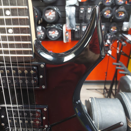 2022 B.C Rich Warlock N.J. Series Electric Guitar - Black "Netflix Stranger Things Collab" w/ B.C. Rich Guitars USA Gig Bag SN# H22060084 "Missing Back Plate" (Hellfire Club #0310 Of 2000)