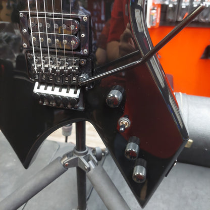2022 B.C Rich Warlock N.J. Series Electric Guitar - Black "Netflix Stranger Things Collab" w/ B.C. Rich Guitars USA Gig Bag SN# H22060084 "Missing Back Plate" (Hellfire Club #0310 Of 2000)