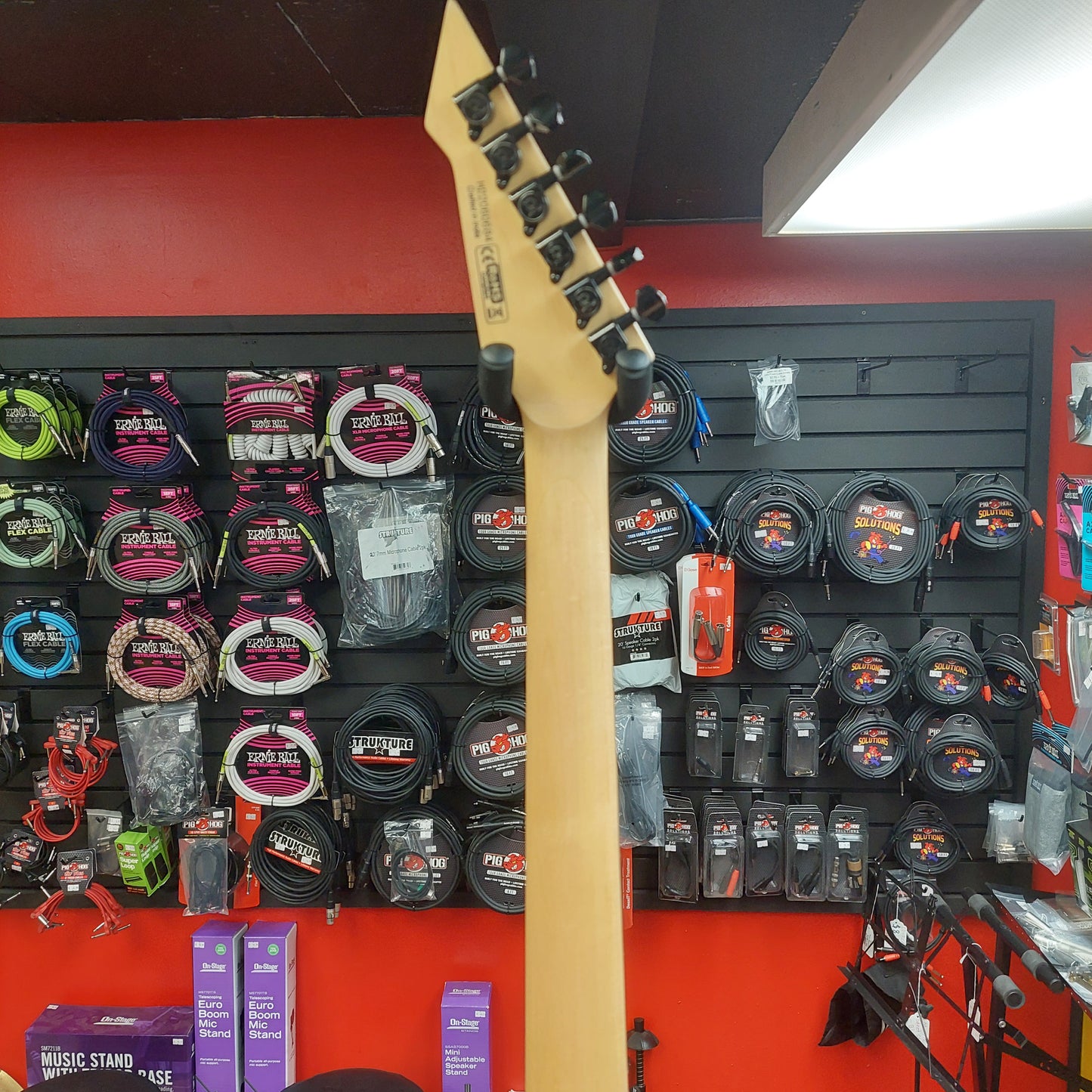 2022 B.C Rich Warlock N.J. Series Electric Guitar - Black "Netflix Stranger Things Collab" w/ B.C. Rich Guitars USA Gig Bag SN# H22060084 "Missing Back Plate" (Hellfire Club #0310 Of 2000)