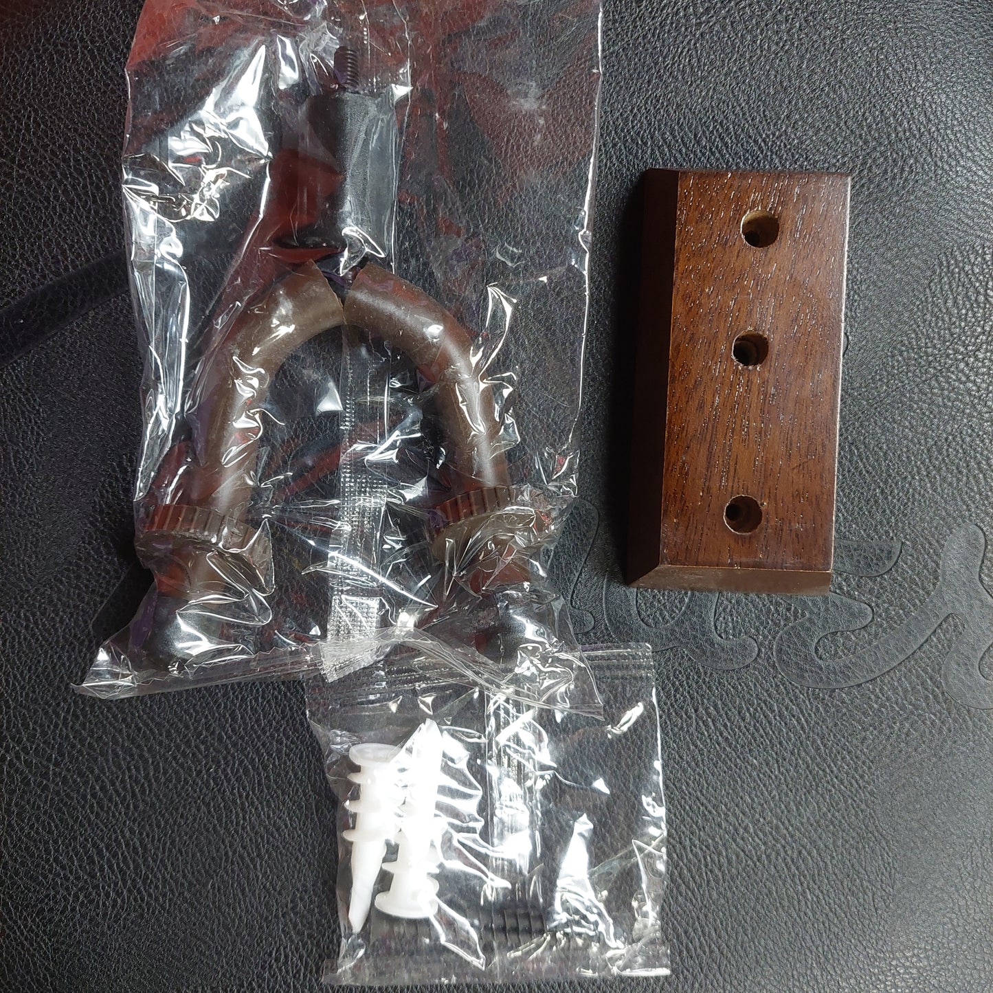 Guitar Wall Mount Hanger w/ Hardware - Black Walnut